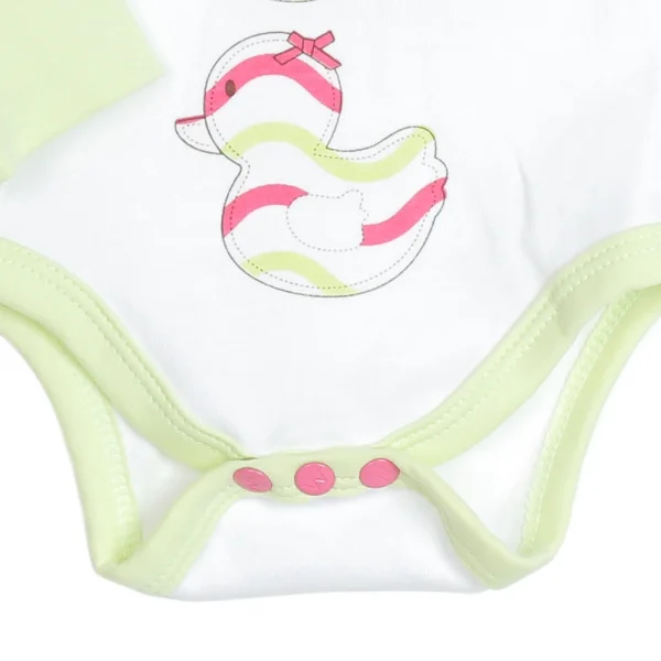 Set bé gái thêu vịt con Wonderchild 3 món