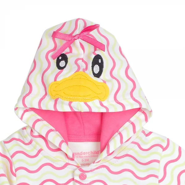 Set bé gái thêu vịt con Wonderchild 3 món