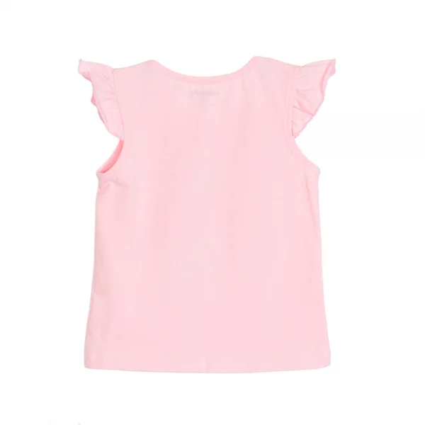 Bộ thun bé gái sát nách in hươu xám