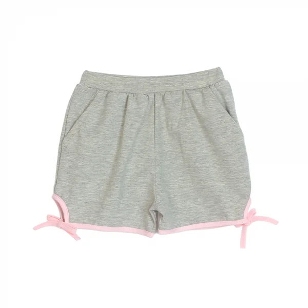 Bộ thun bé gái sát nách in hươu xám