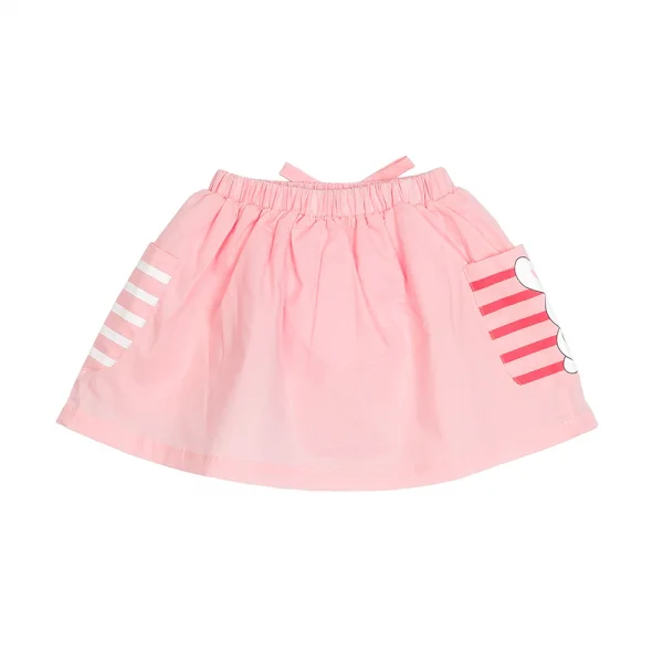 Chân váy bé gái túi sọc in thỏ