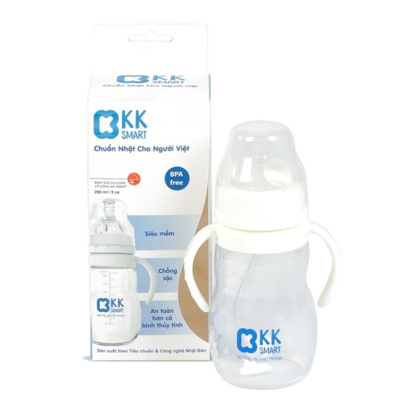 Bình sữa silicone y khoa KK Smart KK002, 260ml