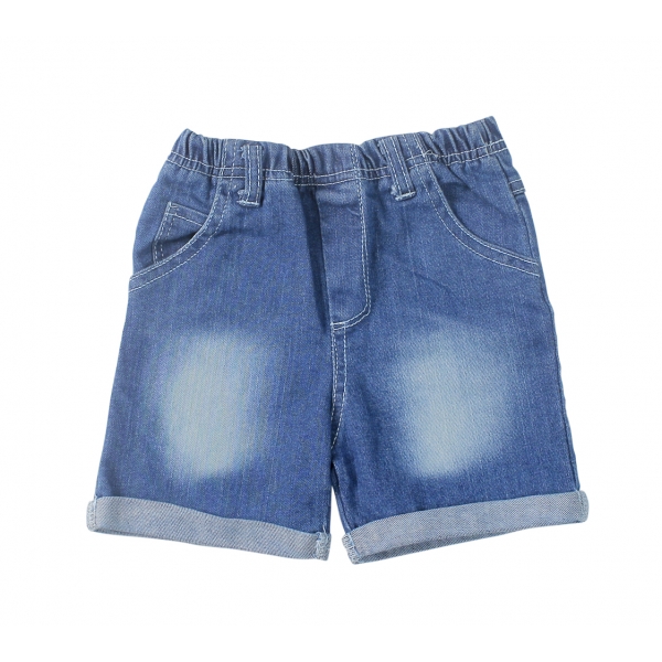 Quần jeans bé trai lửng cào bạc ống viền chỉ