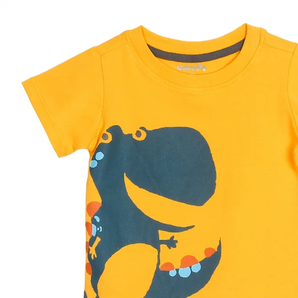 Áo thun bé trai tay ngắn in khủng long