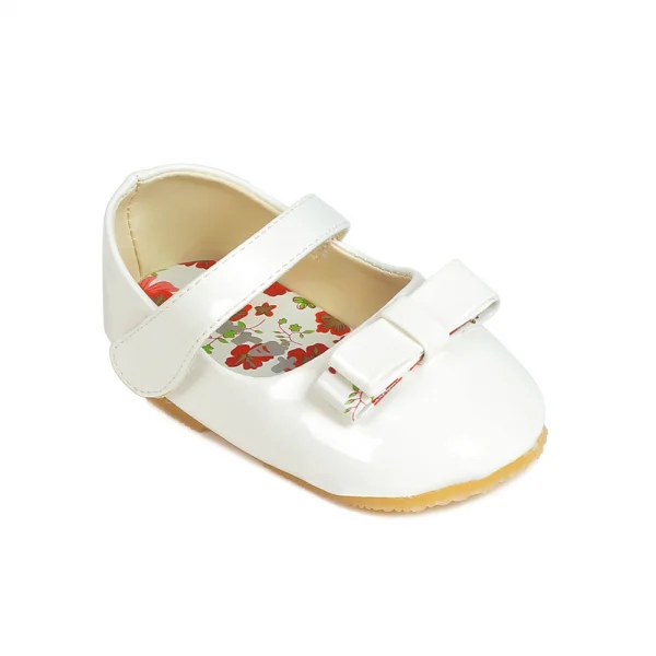 Giày bé gái đế hoa đính nơ đôi