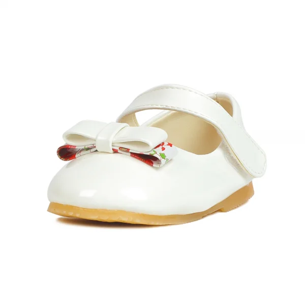 Giày bé gái đế hoa đính nơ đôi