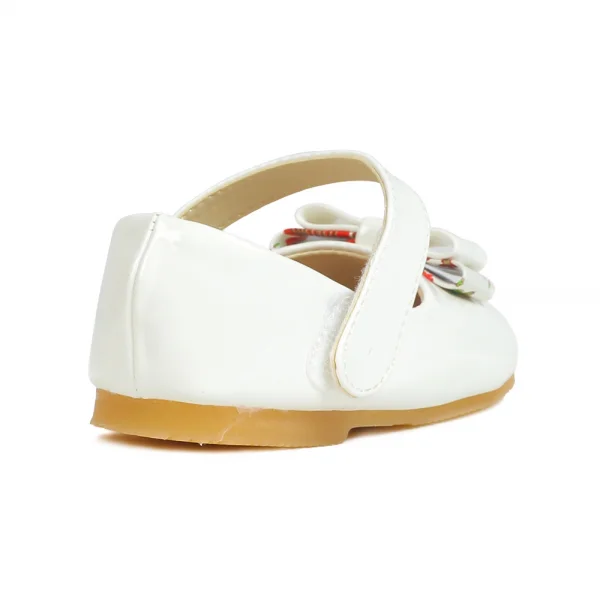 Giày bé gái đế hoa đính nơ đôi