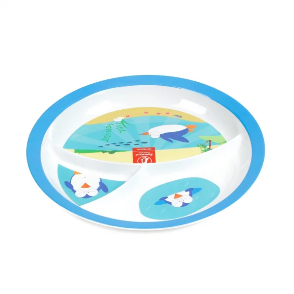 Dĩa phần 3 ngăn Superware họa tiết chim cánh cụt, T 383-10