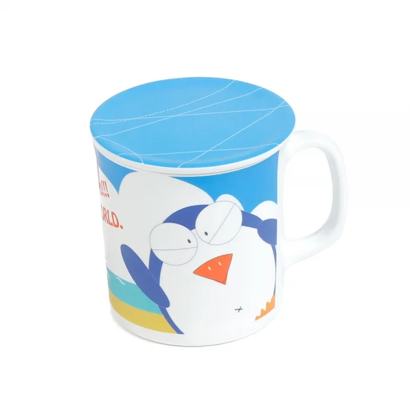 Ly có nắp Superware họa tiết chim cánh cụt, CL 342-3.5