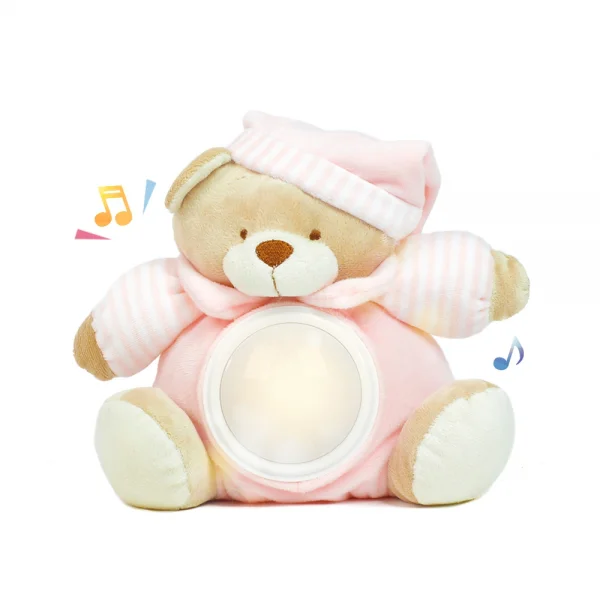 Gấu bông ru ngủ có đèn Hồng 14338 - 20 cm