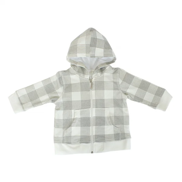 Áo khoác thun bé trai in caro lớn