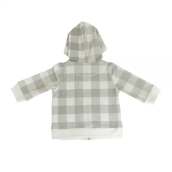 Áo khoác thun bé trai in caro lớn