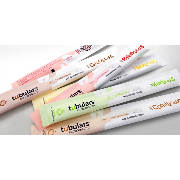 Sữa bột Ống hút Tubulars men tiêu hóa chanh, dâu, chanh dây, kiwi, 24 ống