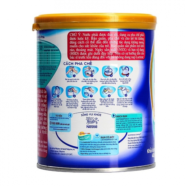 Sữa bột Lactogen Gold 1, 0-6 tháng, 900g
