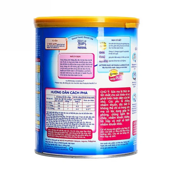 Sữa bột Lactogen Gold 2, 900g