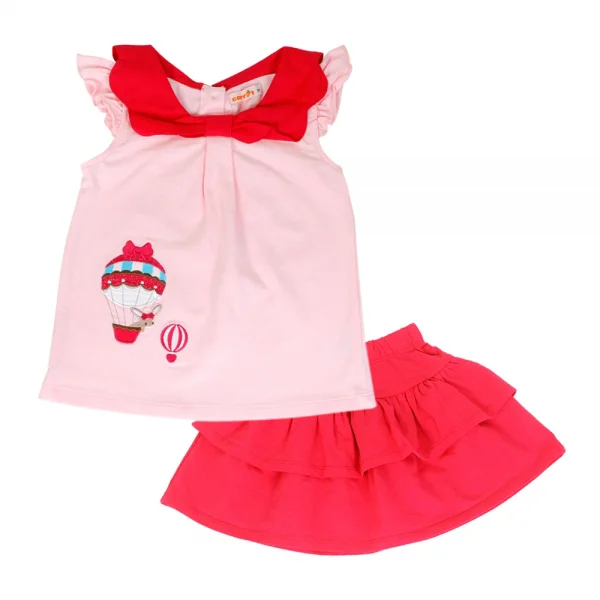 Bộ thun bé gái sát nách Carrot G085004