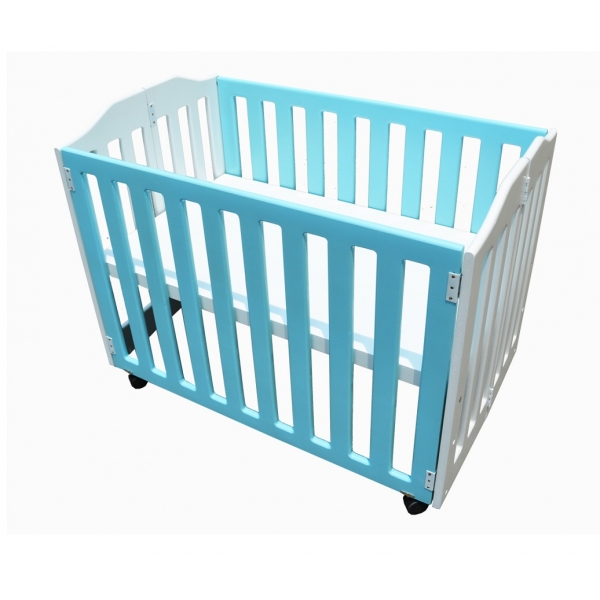 Cũi Le Lumber Folding Crib BC10 - Màu Trắng Xanh