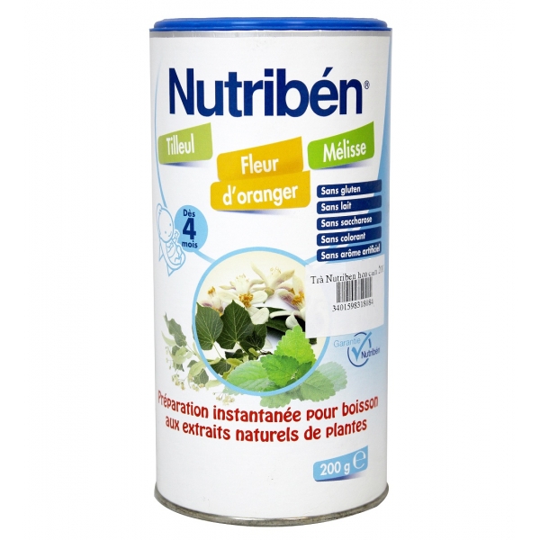 Trà Cốm hòa tan hoa Bồ Đề, hoa Cúc Cam, lá Hương Phong Nutriben, 200g