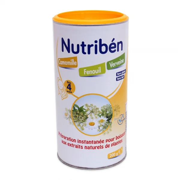 Trà Cốm hòa tan hoa Cúc, Thì Là, Ma Tiên Thảo Nutriben, 200g
