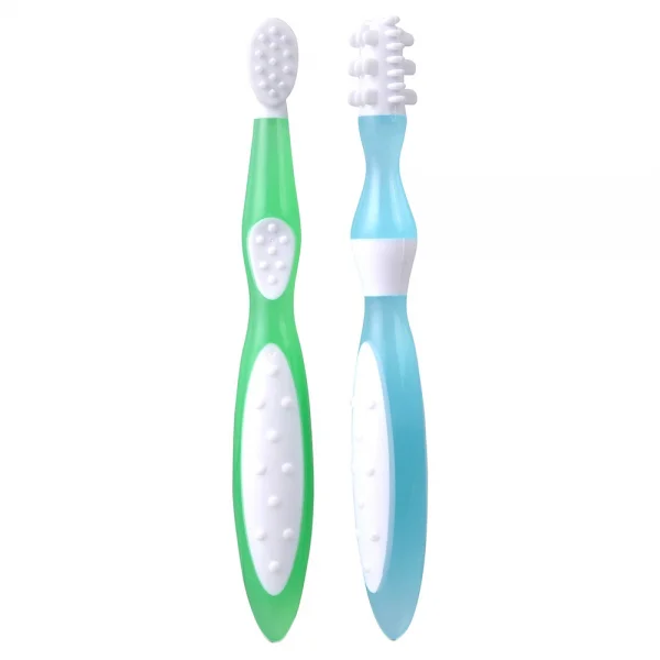 Bàn chải tập đánh răng 2 giai đoạn Kidsme - đỏ và tím