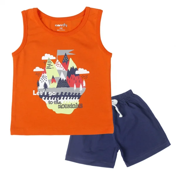 Bộ thun bé trai sát nách Carrot B115025