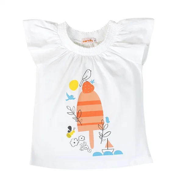 Bộ thun bé gái ngắn Carrot G125020