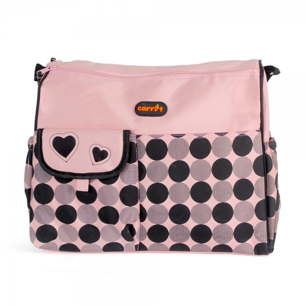 Túi đựng đồ cho Mẹ Carrot họa tiết chấm bi, Hồng