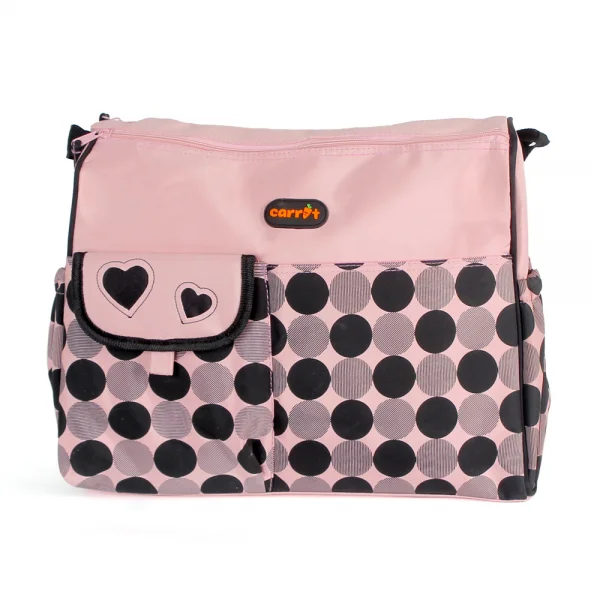 Túi đựng đồ cho Mẹ Carrot họa tiết chấm bi, Hồng