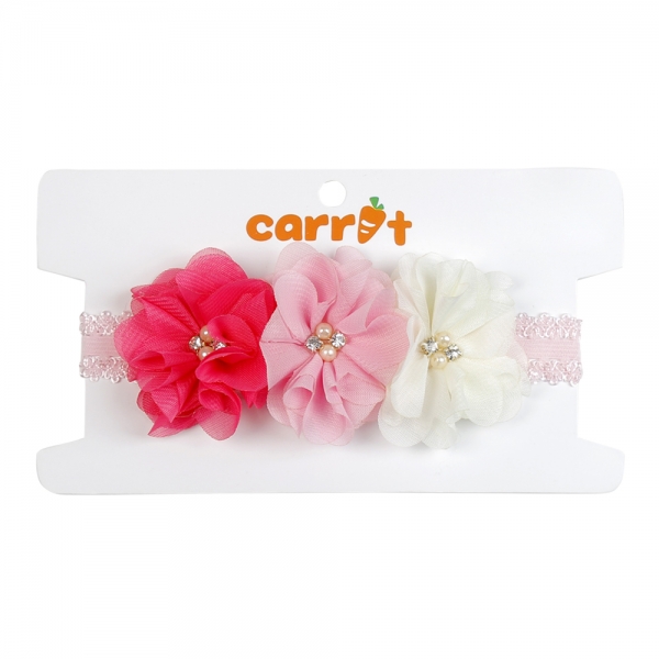 Băng đô thun ren Carrot A016031, Hồng