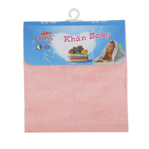 Khăn mặt trẻ em Eross ES06 28x30cm, Hồng
