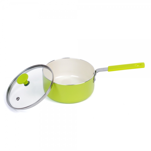 Nồi bột phủ sứ chống dính có vung SmartCook 14cm, Đỏ