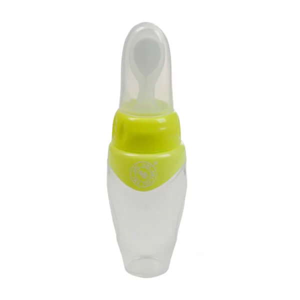 Bình muỗng ăn dặm silicone mềm Ami AM55103 150ml, Xanh