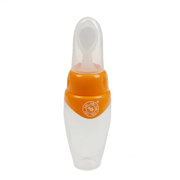 Bình muỗng ăn dặm silicone mềm Ami AM55103 150ml, Cam
