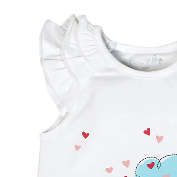 Bộ thun bé gái ngắn Carrot G036002