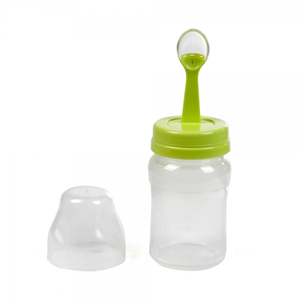 Bình ăn dặm silicone Kksmart KK013, Xanh lá cây