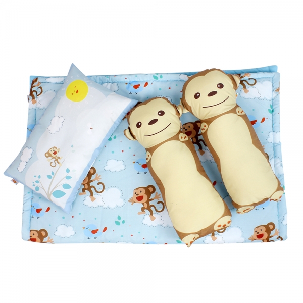 Bộ gối nệm Carrot hình khỉ con, Hồng