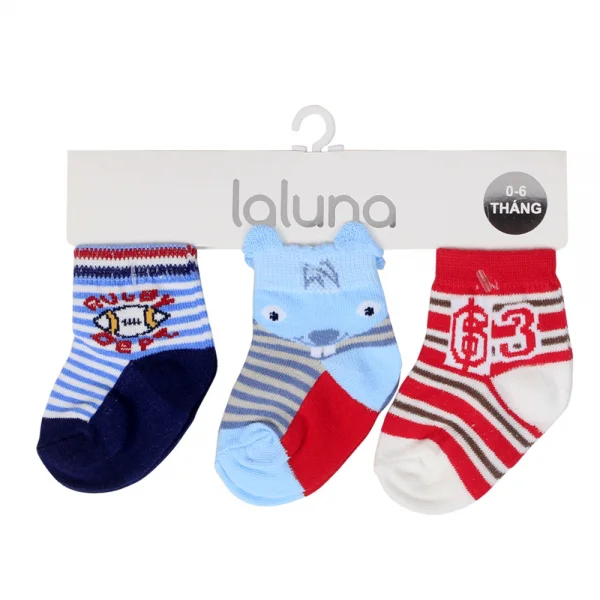 Bộ 3 đôi vớ bé trai Laluna I046012