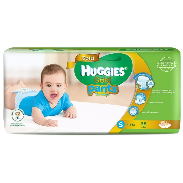 Tã quần Huggies Gold (S, 38 miếng, bé trai)