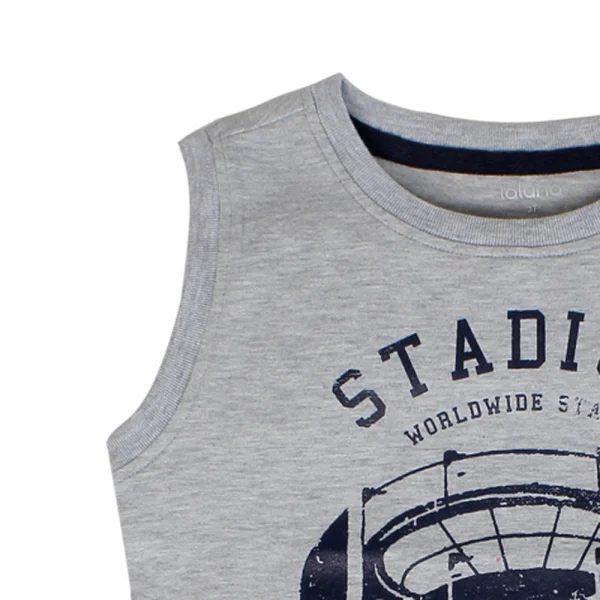 Áo thun bé trai sát nách Laluna B056021