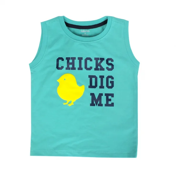 Áo thun bé trai sát nách Laluna B056022