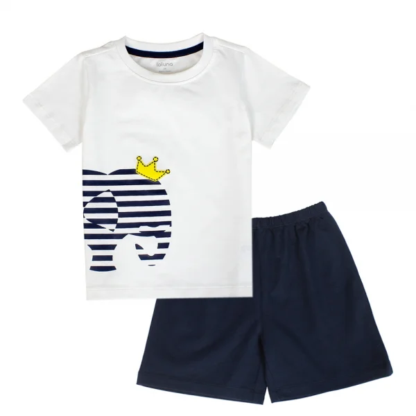 Bộ thun bé trai ngắn Laluna B056026