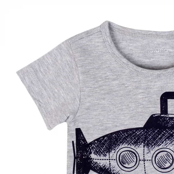 Bộ thun bé trai ngắn Laluna B056009