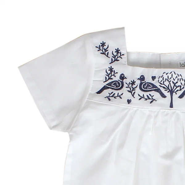 Áo vải bé gái tay ngắn Laluna G056029