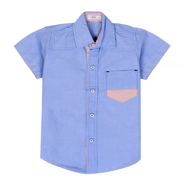Áo vải bé trai tay ngắn Laluna B056027