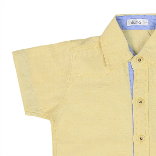 Áo vải bé trai tay ngắn Laluna B056029