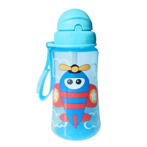 Bình nước nắp gập, ống hút silicone 360ml AM55401