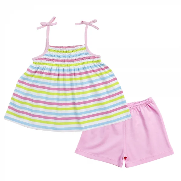 Bộ thun bé gái ngắn Laluna G066008