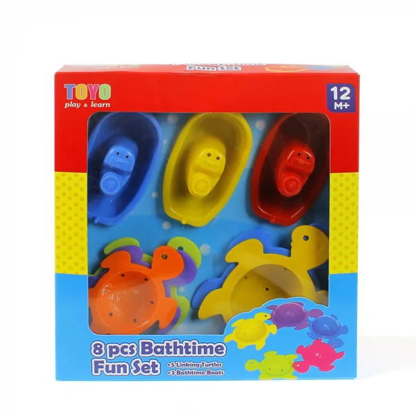 Bộ đồ chơi bồn nước 8 món rùa và thuyền Toyo HW8450