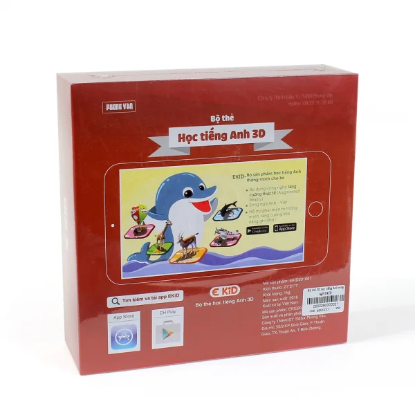Bộ thẻ 3D học tiếng Anh song ngữ EKID