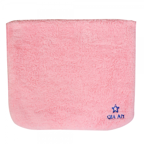 Khăn microfiber siêu mềm Gia An, 28x48 cm, hồng